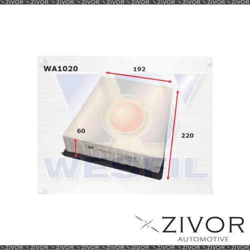 Wesfil Air Filter For Mazda B4000, Bravo 4.0L V6 10/05-11/06 - WA1020 