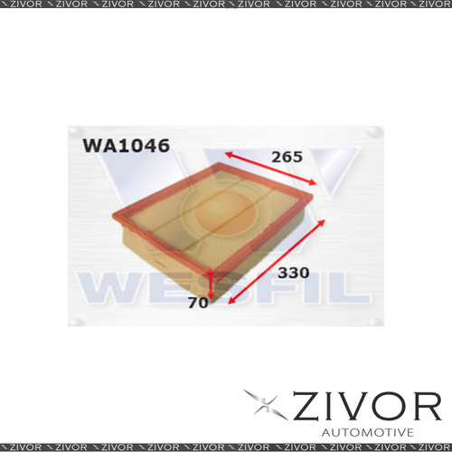 WESFIL Air Filter For Mercedes Benz Vito 113 2.0L 02/98-03/02-WA1046 *By Zivor*