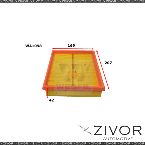 Wesfil Air Filter For Citroen Xsara 1.6L 1999-2005 - WA1098 