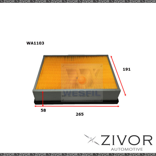 Wesfil Air Filter For Mercedes Benz MB140 2.3L 11/99-01/05 - WA1103 *By Zivor*