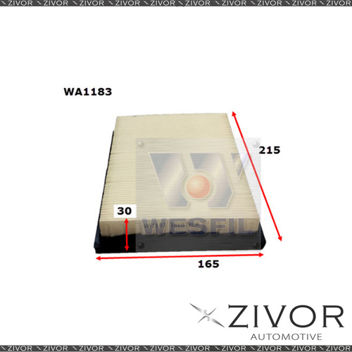 Wesfil Air Filter For Ford Fiesta 1.6L 04/04-01/06 - WA1183 *By Zivor*