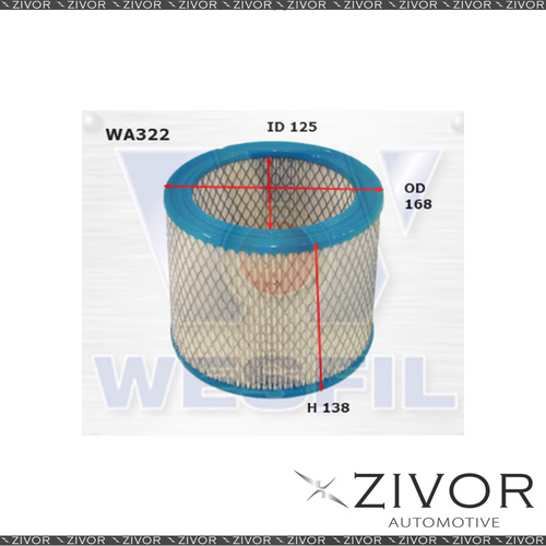 WESFIL Air Filter For Mitsubishi L300 Express 2.0L 08/84-10/86-WA322 *By Zivor*
