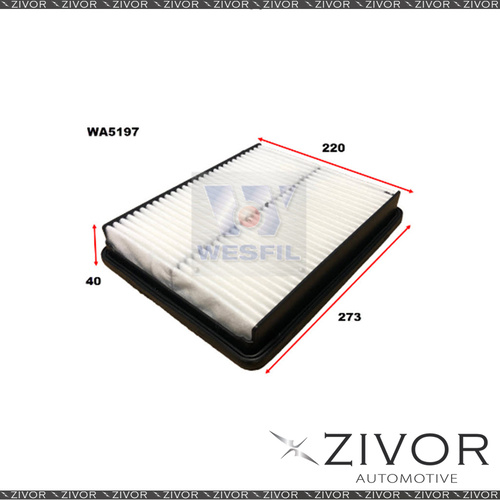 Wesfil Air Filter For Kia Sorento 3.5L V6 08/11-06/15 - WA5197  *By Zivor*