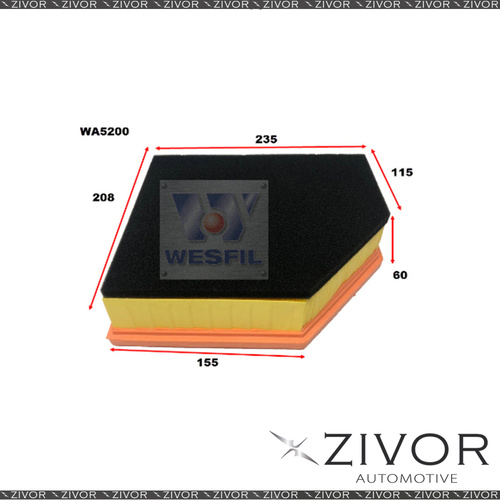 New WESFIL Air Filter For Volvo XC70 3.0L T6 11/12-08/15 - WA5200