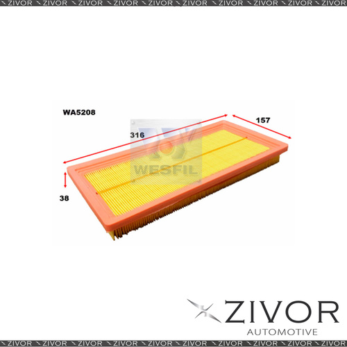 Wesfil Air Filter For Fiat 500 1.4L 02/08-01/12 - WA5208 *By Zivor*