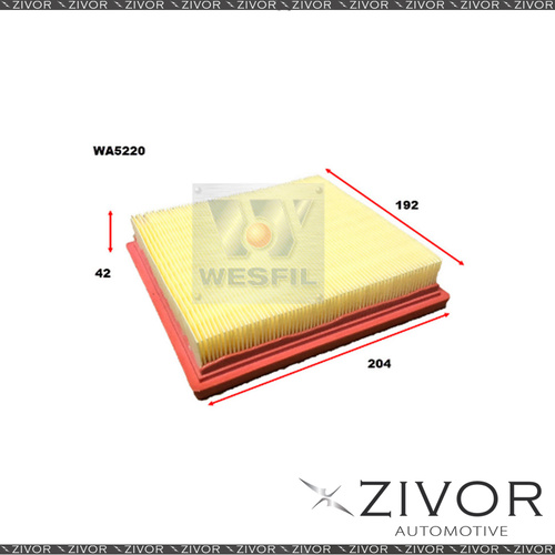 New Wesfil Air Filter For Chery J1 1.3L 02/11-on - WA5220
