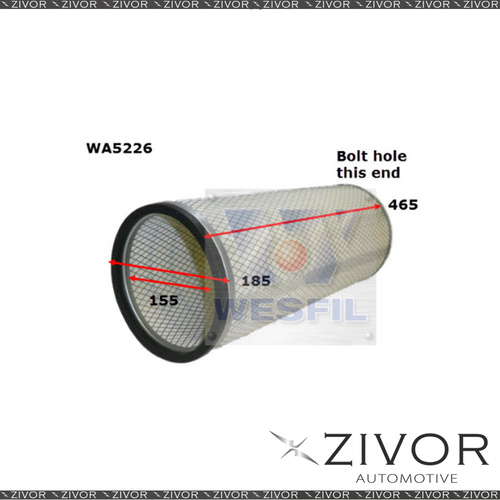 Wesfil Air Filter For Hino Super Dolphin - FS270 13.0L D 1981-1994 - WA5226