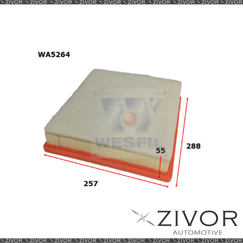 New WESFIL Air Filter For Saab 9-5 2.0L TiD 04/11-on - WA5264