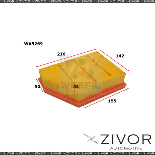 Wesfil Air Filter For Ssangyong Korando 2.0L XDi 02/11-on - WA5269 *By Zivor*