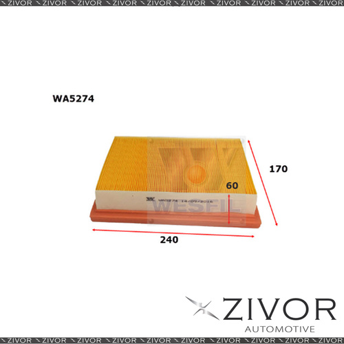 Wesfil Air Filter For Holden Barina 1.4L 07/13-on - WA5274 