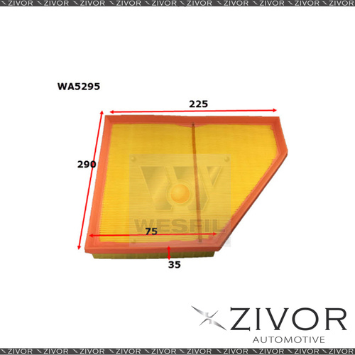 New Wesfil Air Filter For BMW X5 4.8L V8 03/07-05/10 - WA5295