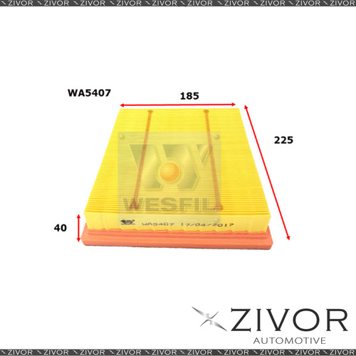 New Wesfil Air Filter For LDV G10 2.4L 04/15-on - WA5407
