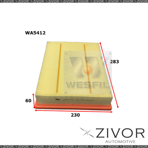 New Wesfil Air Filter For Audi A1 1.8L TFSi 06/15-on - WA5412