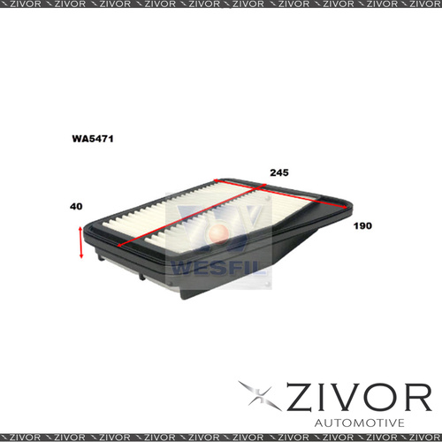 Wesfil Air Filter For GENESIS G70 3.3L V6 2018-on - WA5471  *By Zivor*