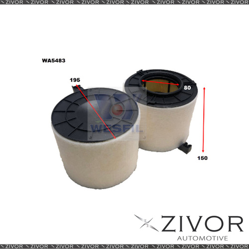 New Wesfil Air Filter For Audi A4 3.0L V6 TDi 10/16-on - WA5483