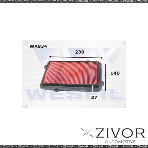 Wesfil Air Filter For Honda Integra 1.6L 05/86-1989 - WA834 *By Zivor*