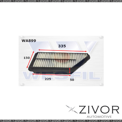 New WESFIL Air Filter For Honda Prelude 2.3L 12/91-12/96 - WA899
