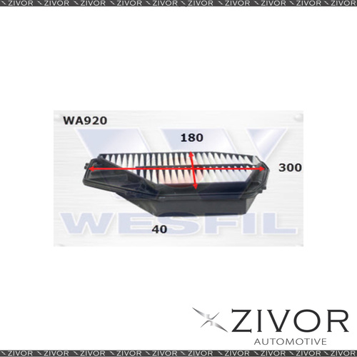 Wesfil Air Filter For Honda Odyssey 2.3L 01/98-03/00 - WA920 *By Zivor*
