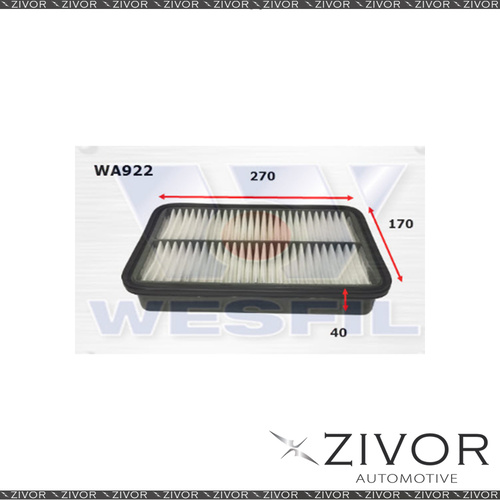 Wesfil Air Filter For Holden Nova 1.6L 10/94-1997 - WA922 *By Zivor*