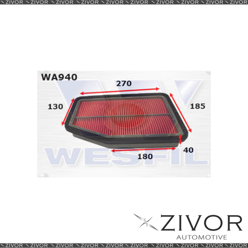 Wesfil Air Filter For Eunos 30X 1.8L V6 1992-1996 - WA940 *By Zivor*