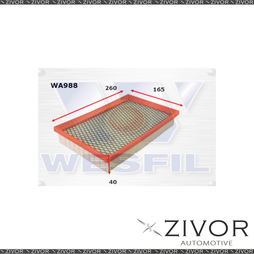 Wesfil Air Filter For Ford Probe 2.5L V6 06/94-1998 - WA988 *By Zivor*