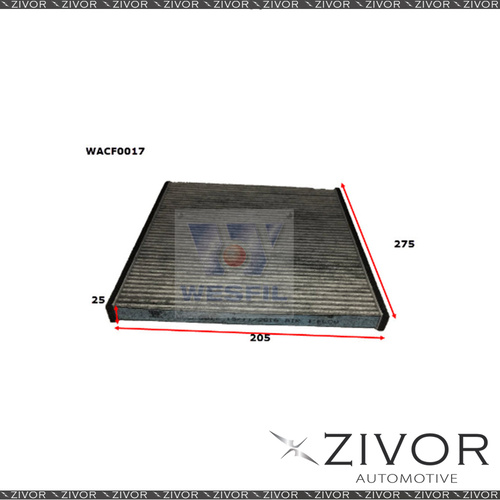 WESFIL CABIN Filter For Lexus RX350 3.5L V6 03/06-06/09 -WACF0017* By Zivor*