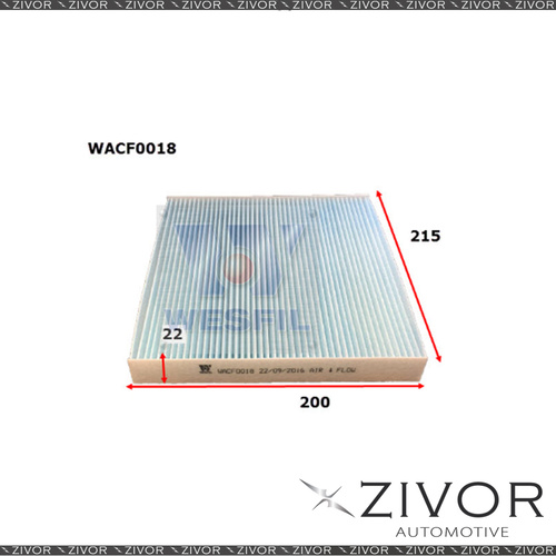 WESFIL CABIN Filter For Mazda 6 2.3L 08/02-01/08 -WACF0018