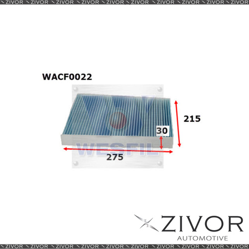 New WESFIL CABIN Filter For Volkswagen Touareg 3.0L V6 TDi 11/06-06/11 -WACF0022