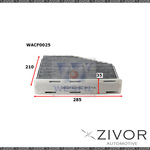 WESFIL CABIN Filter For Volkswagen Caddy 1.2L TSi 01/16-on -WACF0025* By Zivor*