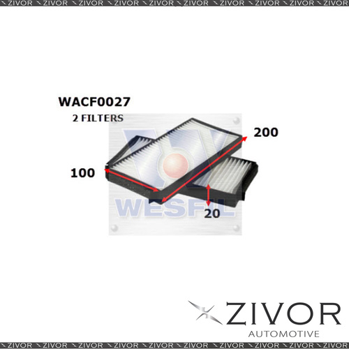 New WESFIL CABIN Filter For Ssangyong Stavic 2.0L CRD 06/13-on -WACF0027