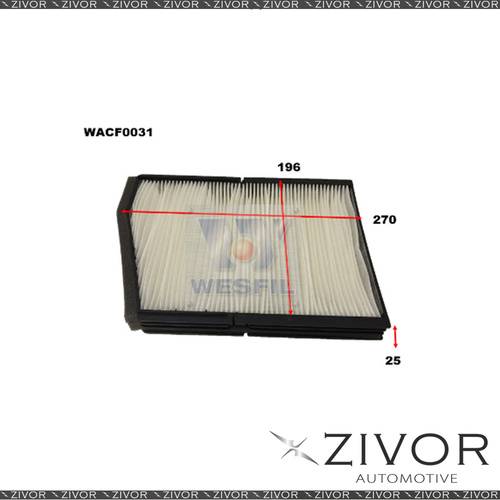New WESFIL CABIN Filter For Daewoo Leganza 2.0L 07/97-1999 -WACF0031