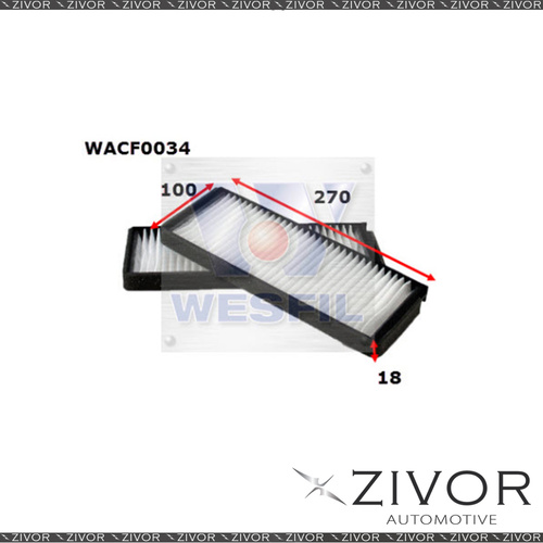 New WESFIL CABIN Filter For Daewoo Tacuma 2.0L 11/00-12/04 -WACF0034