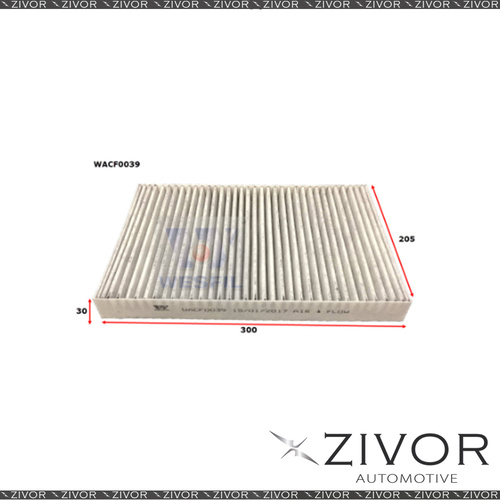 WESFIL CABIN Filter For Audi S4 4.2L V8 12/03-09/08 -WACF0039