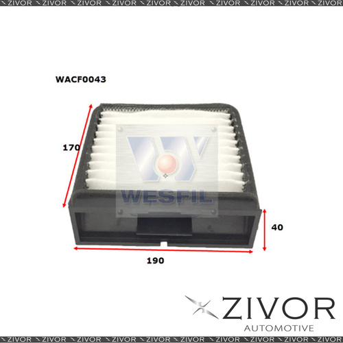 New WESFIL CABIN Filter For Volvo S40 1.9L 02/97-05/04 -WACF0043
