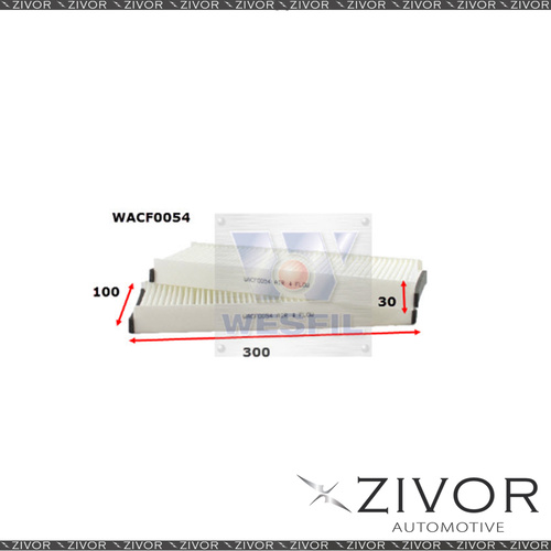 WESFIL CABIN Filter For Audi A6 3.0L V6 TDi 09/04-06/11 -WACF0054* By Zivor*