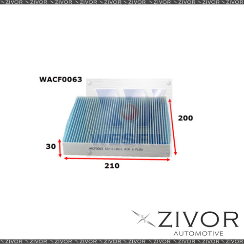 New WESFIL CABIN Filter For Alfa Romeo Spider 2.2L JTS 11/06-02/11 -WACF0063
