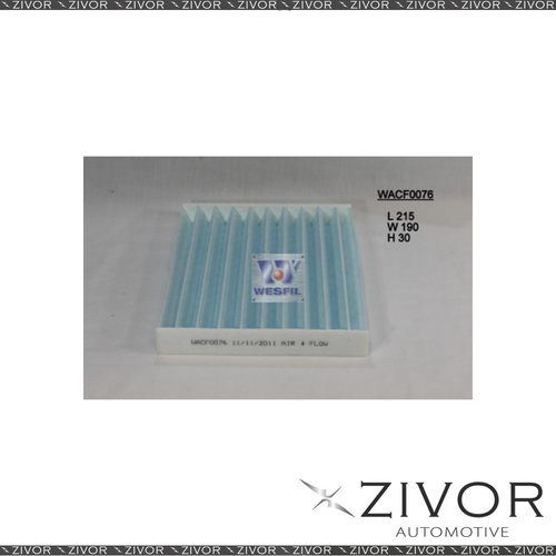 WESFIL CABIN Filter For Lexus IS250C 2.5L V6 08/09-01/15 -WACF0076* By Zivor*
