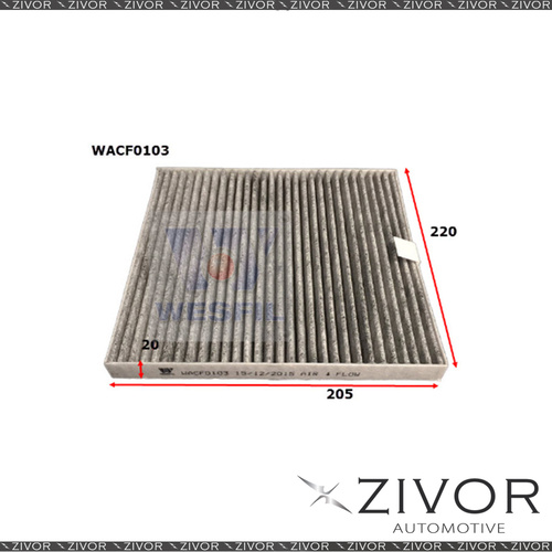 WESFIL CABIN Filter For GREAT WALL Steed 2.0L TD 08/16-on -WACF0103* By Zivor*