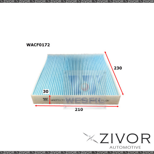 New WESFIL CABIN Filter For Ford Ranger 3.2L TD 09/11-on -WACF0172