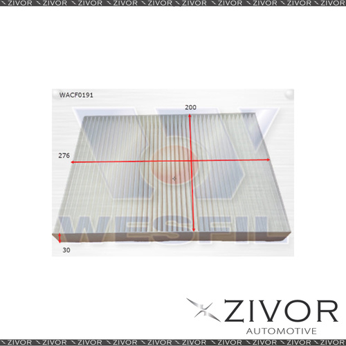 WESFIL CABIN Filter For Chrysler 300C 6.4L V8 07/12-on -WACF0191* By Zivor*