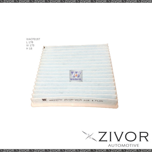 WESFIL CABIN Filter For Mitsubishi Mirage 1.2L 12/12-on -WACF0197* By Zivor*
