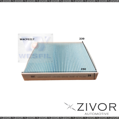 New WESFIL CABIN Filter For Audi A1 1.8L TFSi 06/15-on -WACF0217