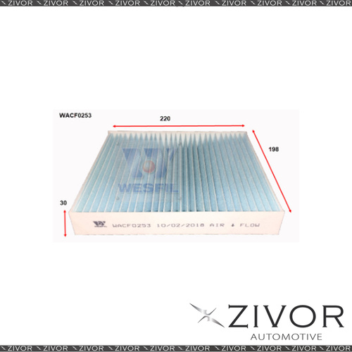 WESFIL CABIN Filter For LDV T60 2.8L TD 10/17-on -WACF0253* By Zivor*
