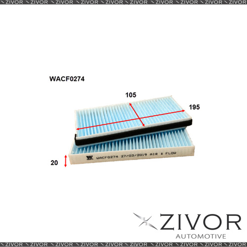WESFIL CABIN Filter For JMC Vigus 2.4L 03/15-on -WACF0274* By Zivor*