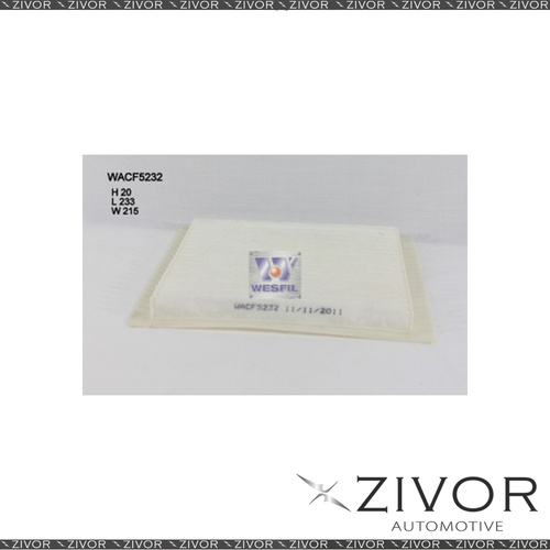WESFIL CABIN Filter For Lexus IS350 3.5L V6 07/13-on -WACF5232* By Zivor*