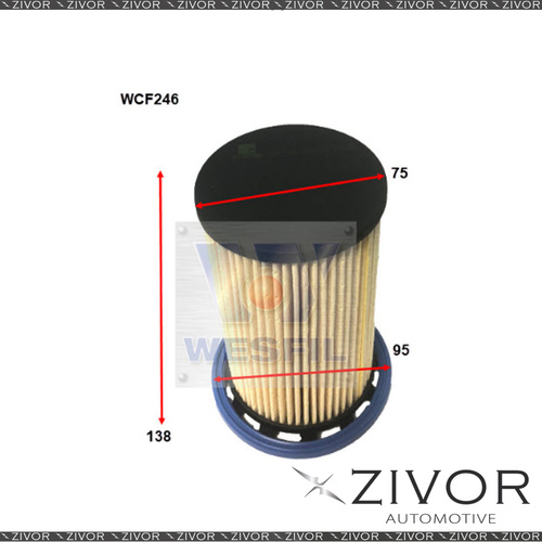 COOPER FUEL Filter For Audi Q3 2.0L TDi 06/15-on -WCF246* By Zivor*