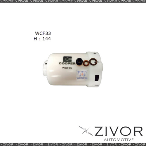 COOPER FUEL Filter For Toyota Avensis 2.0L 12/01-10/03 -WCF33* By Zivor*