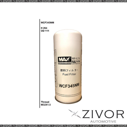 NIPPON MAX FUEL Filter For Nissan UD GK17420 10.8L TD 2017-on -WCF345NM