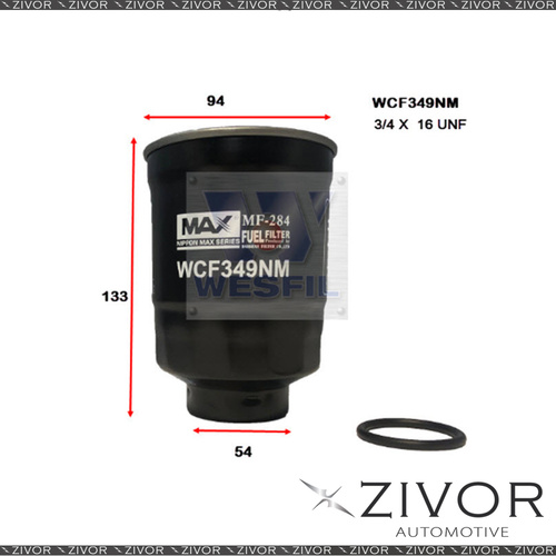 New NIPPON MAX FUEL Filter For Nissan Navara 2.5L TD 06/06-03/15 -WCF349NM
