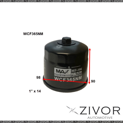 New NIPPON MAX FUEL Filter For Hino 300 - XZU700R 4.0L TD 10/11-on #WCF365NM